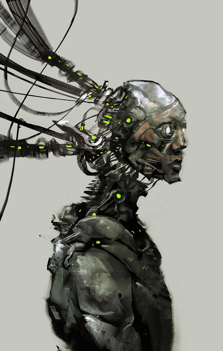 Cyberpunk robot art фото 13