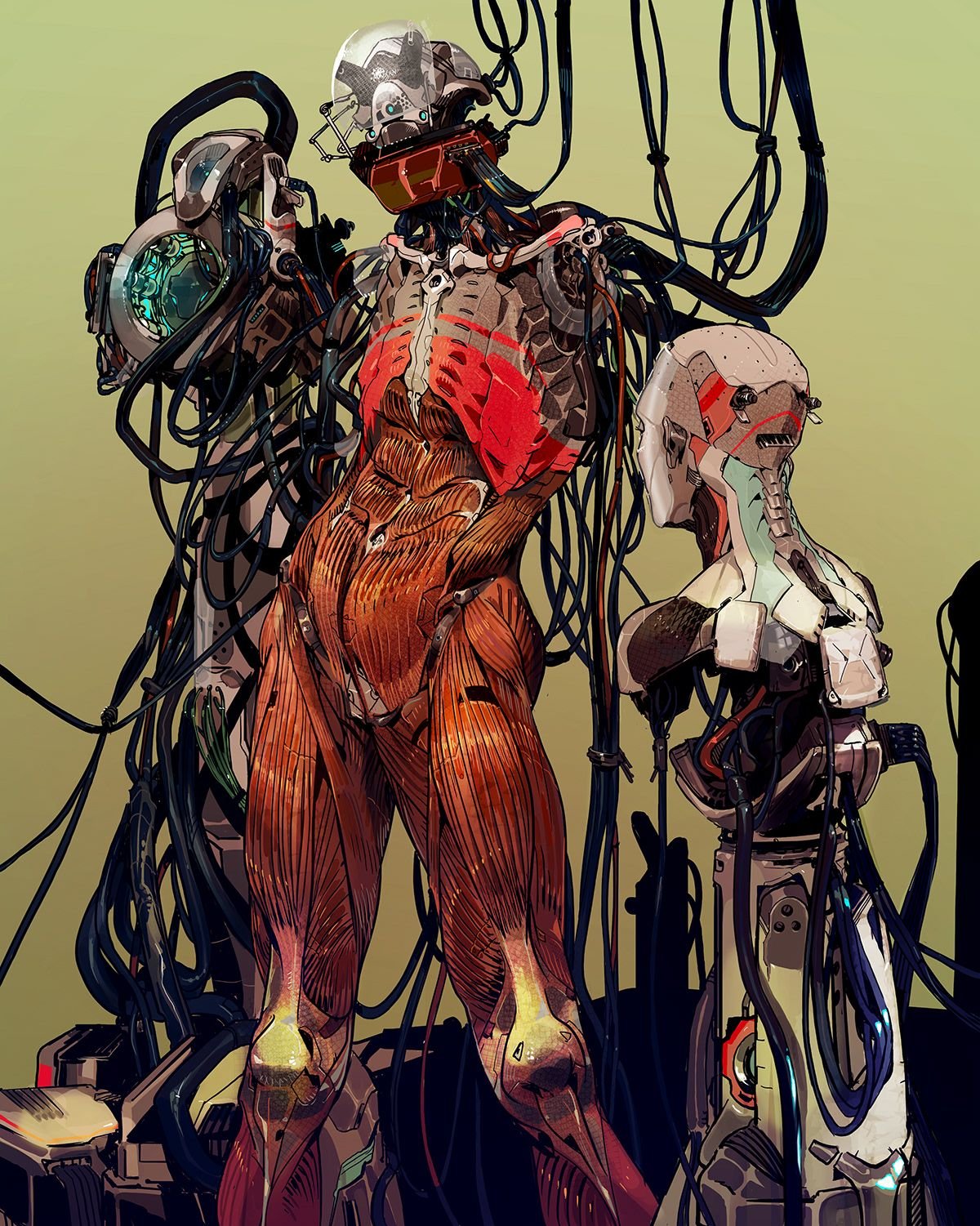 Cyberpunk robot art фото 49