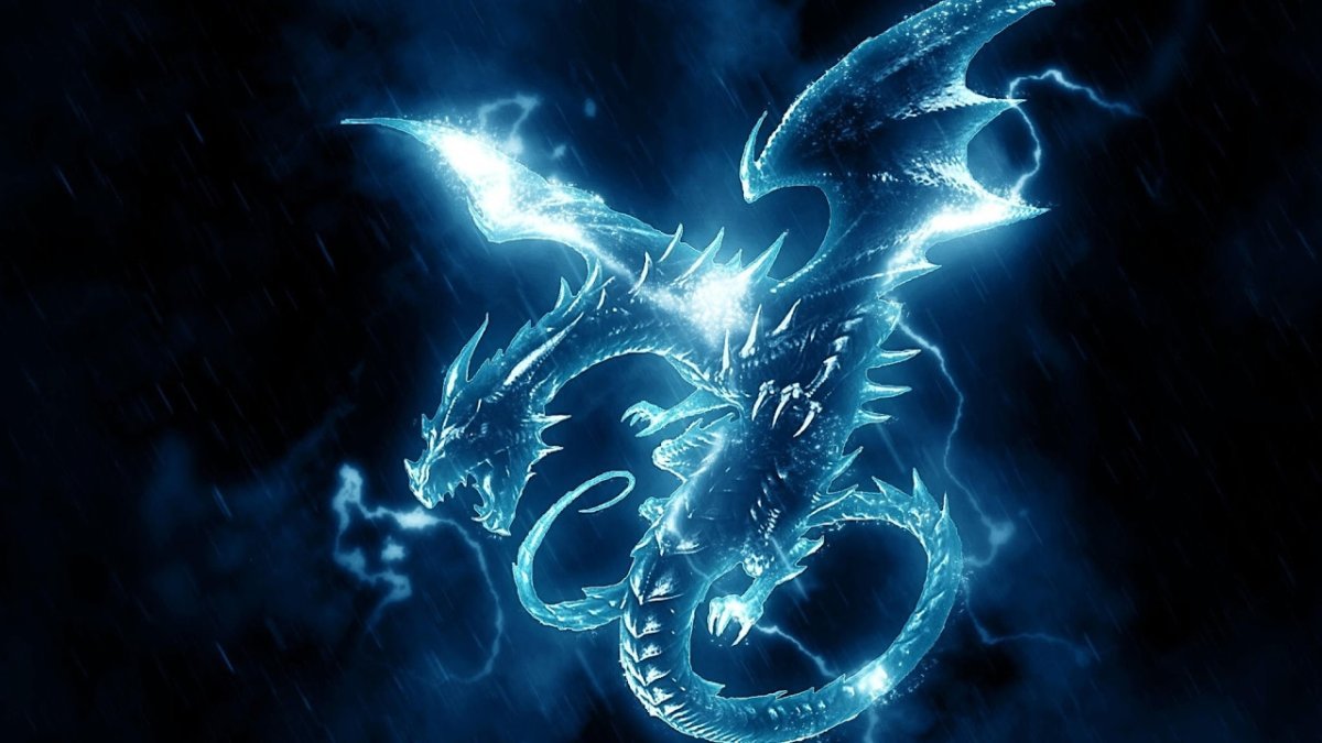 Красивые картинки на телефон дракон. Дракон молнии. Синий дракон. Синий дракон фэнтези. Неоновый дракон.
