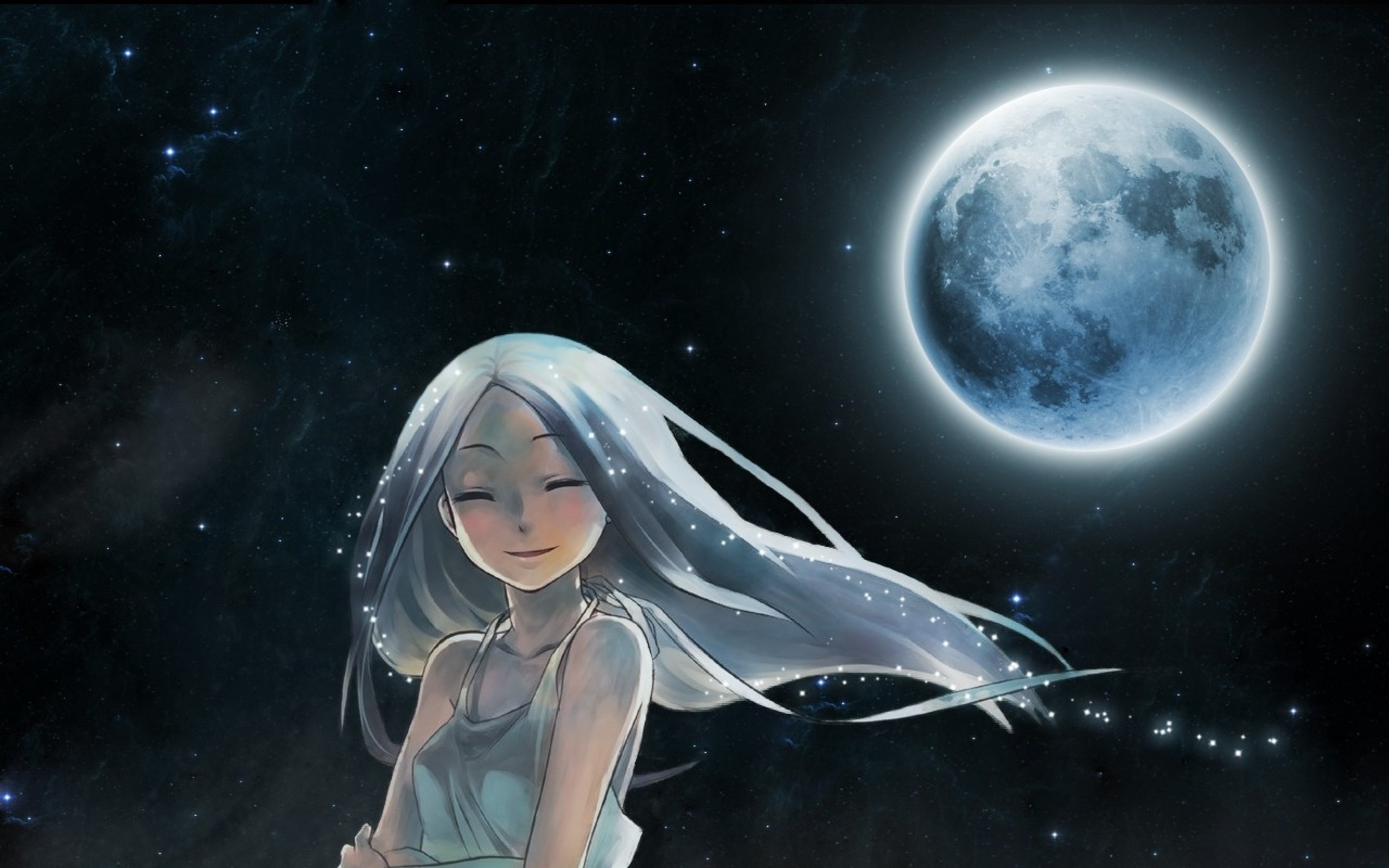 Напротив луны. Космическая девушка. Девушка-Луна. Девочка на Луне.