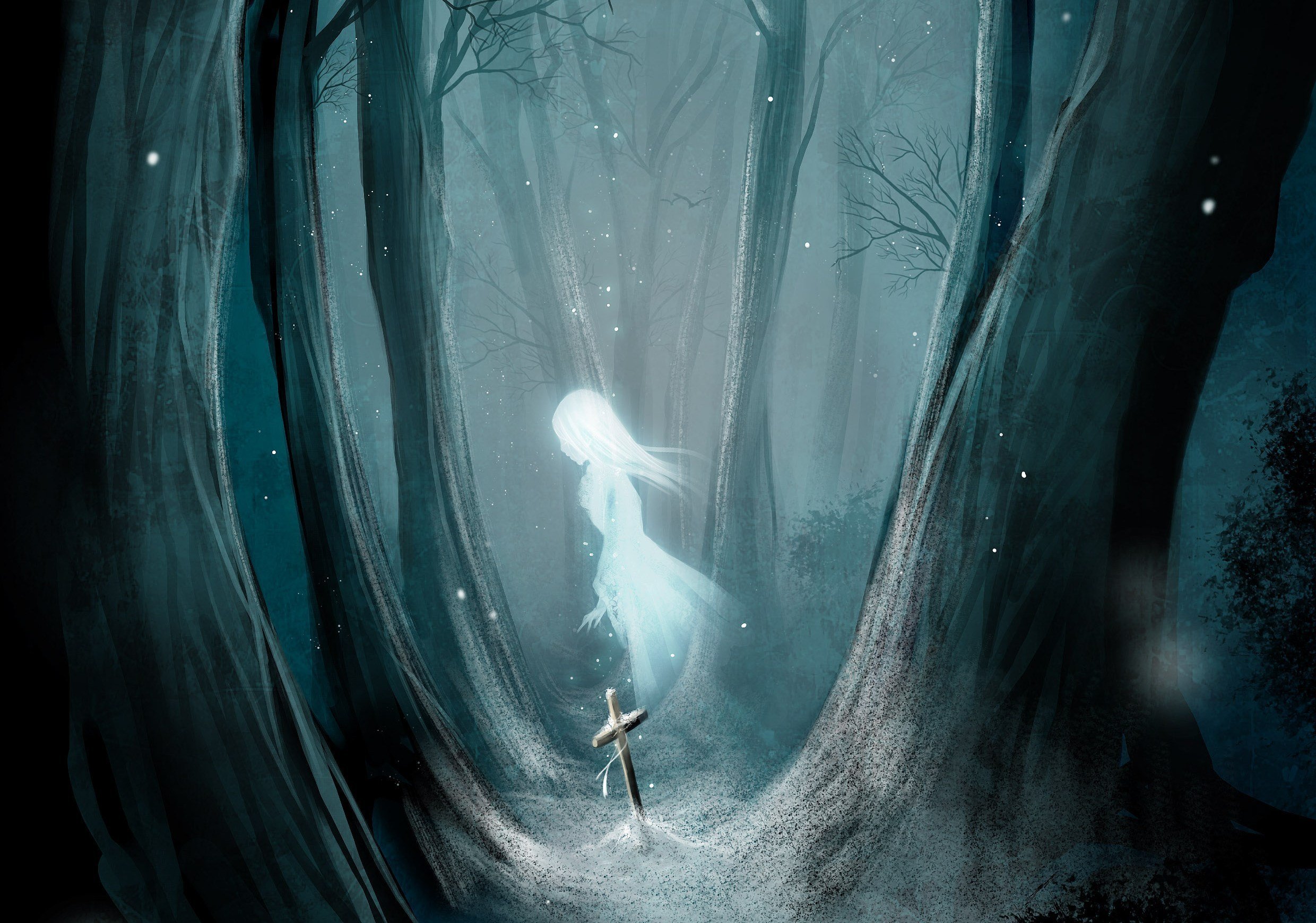 Призрак помог девушка. Девушка призрак. Призрак арт. Девушка привидение. Призрак девушки в лесу.