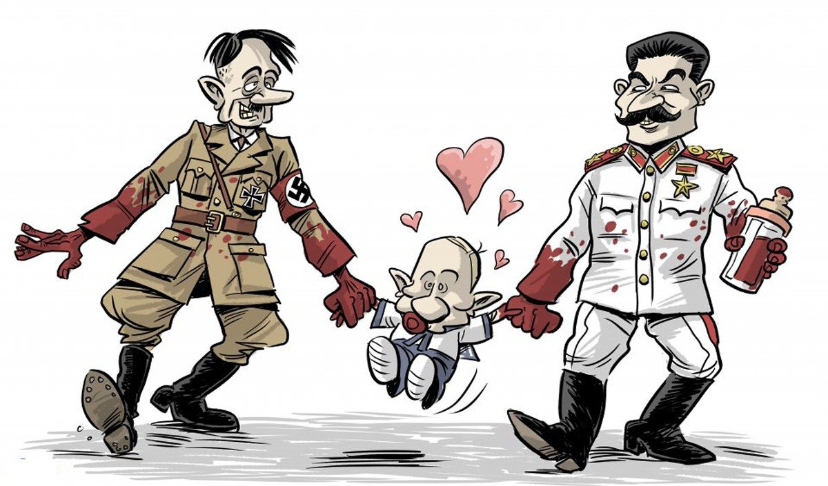 Stalin vs solzenyitsin gulags and truth. Карикатуры на Путина и Гитлера. Карикатуры на Сталина и Гитлера.