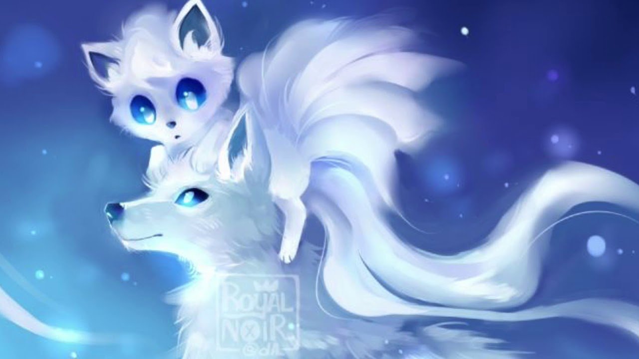 Ice fox. Покемон Найнтейлс. Покемон Алола Вульпикс. Белая лиса арт. Синяя лиса.