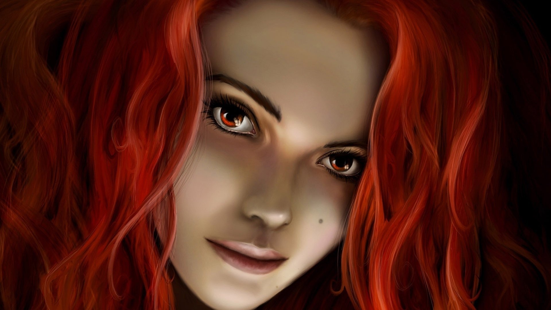 Где бестия. Рыжая девушка арт. Девушка с рыжими волосами арт. Девушка с рыжими волосами фэнтези.