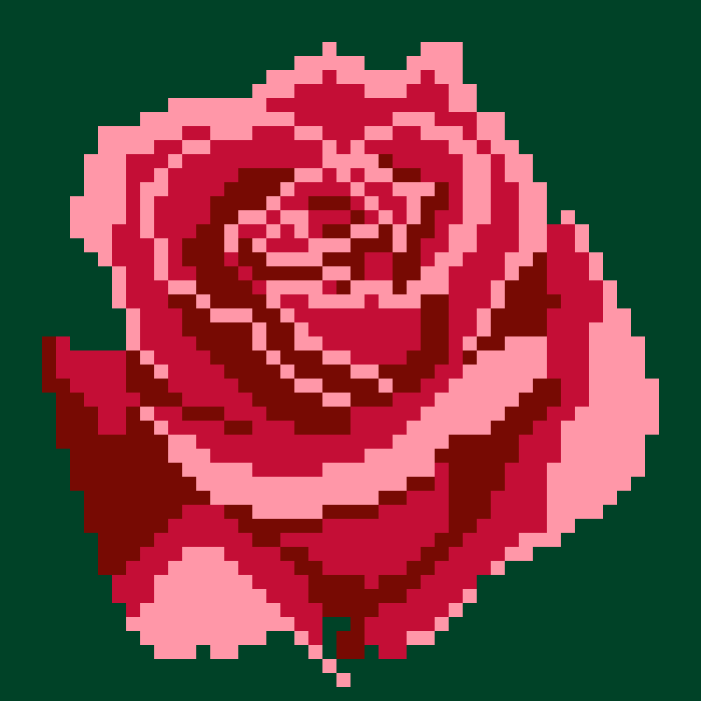 Пиксельные цветы. Пиксельные розы. Розочка пиксельная.