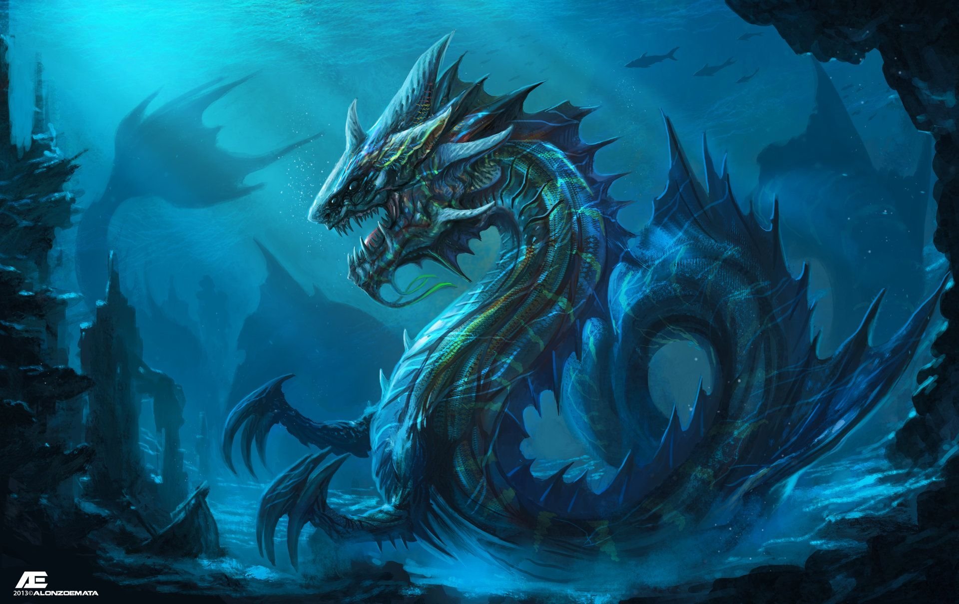 Морской змей 2023. Рюдзин дракон. Рюдзин морской дракон. Морской дракон (Draco Marinus). Ледяной дракон Левиафан.