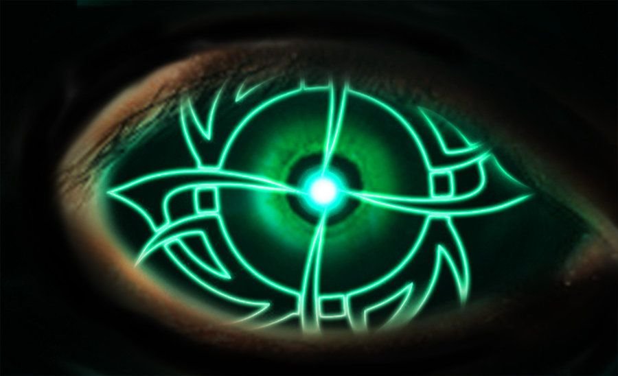Магические глазки. Ринне Шаринган ТЕНСЕЙГАН. Магический глаз. Магические зелёные глаза.