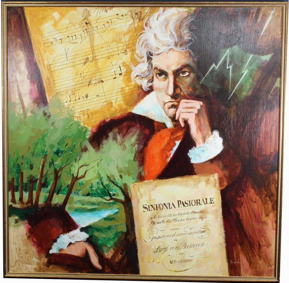 Бетховен дирижирует. Картины портрет Людвига Ван Бетховена. Композитор Бетховен арт.
