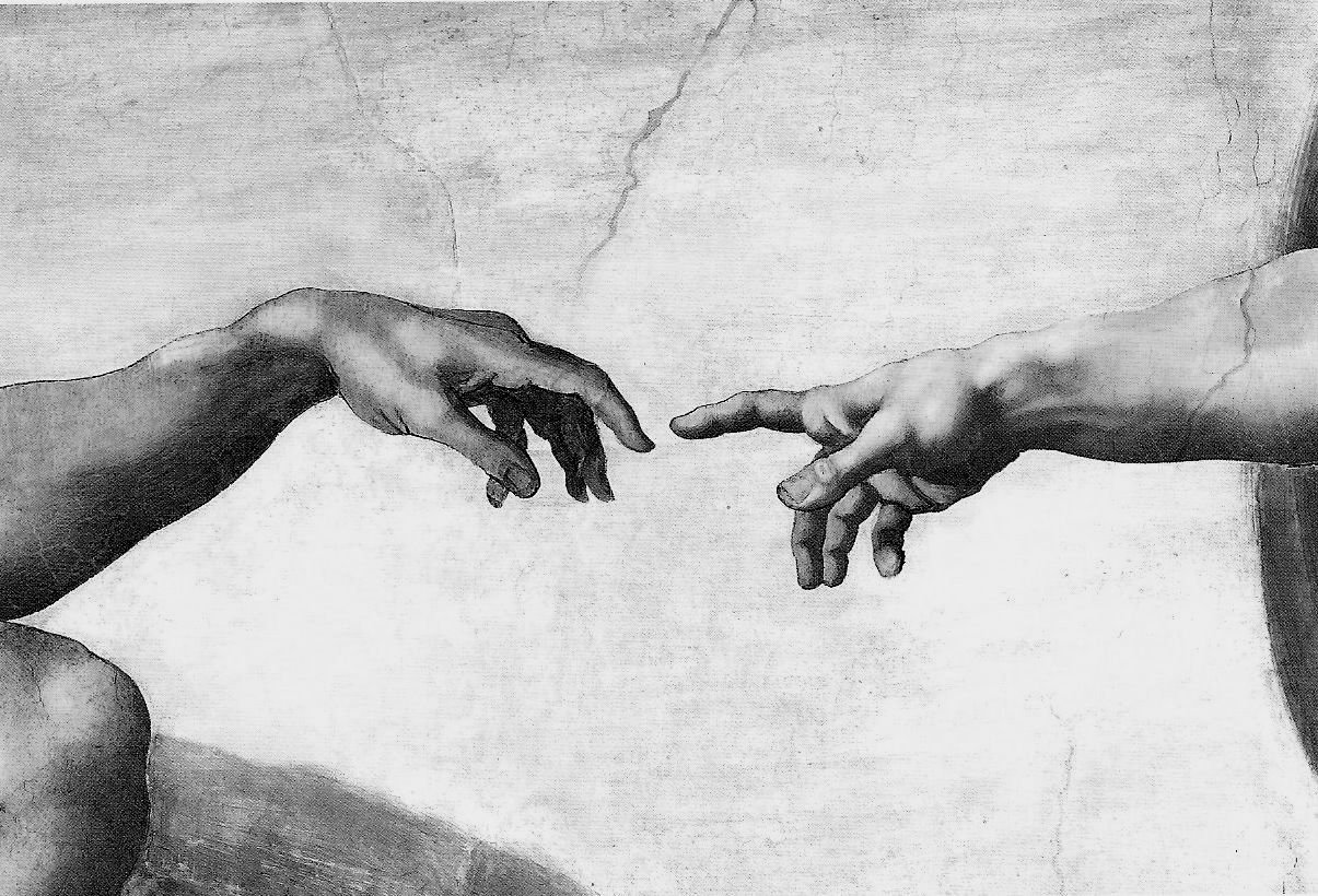 Как называется соприкосновение. Фреска Микеланджело Сотворение Адама. Сотворение Адама картина Микеланджело. Картина Сикстинская капелла Сотворение Адама.