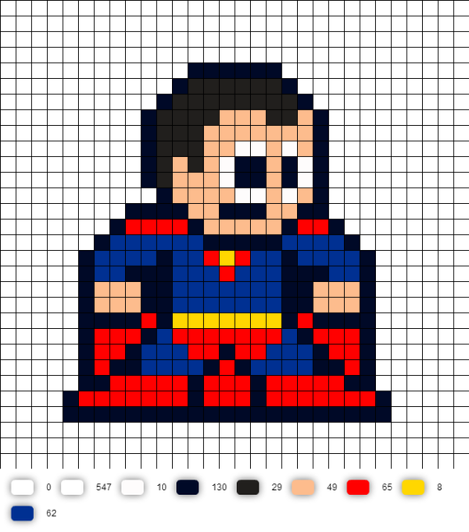 Супермен пиксель арт (67 фото)