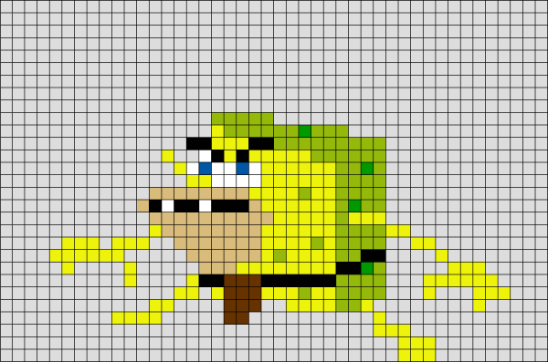Пиксель арт губка боб (68 фото)