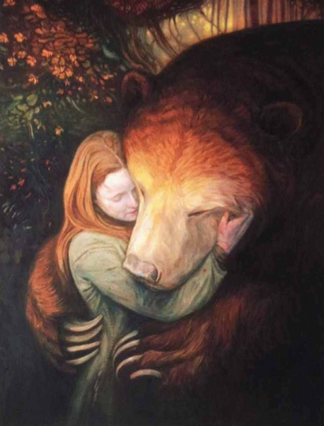 Девушка с медведем арт (70 фото)