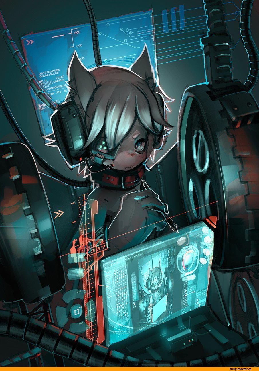 Cyber cat cyberpunk фото 44