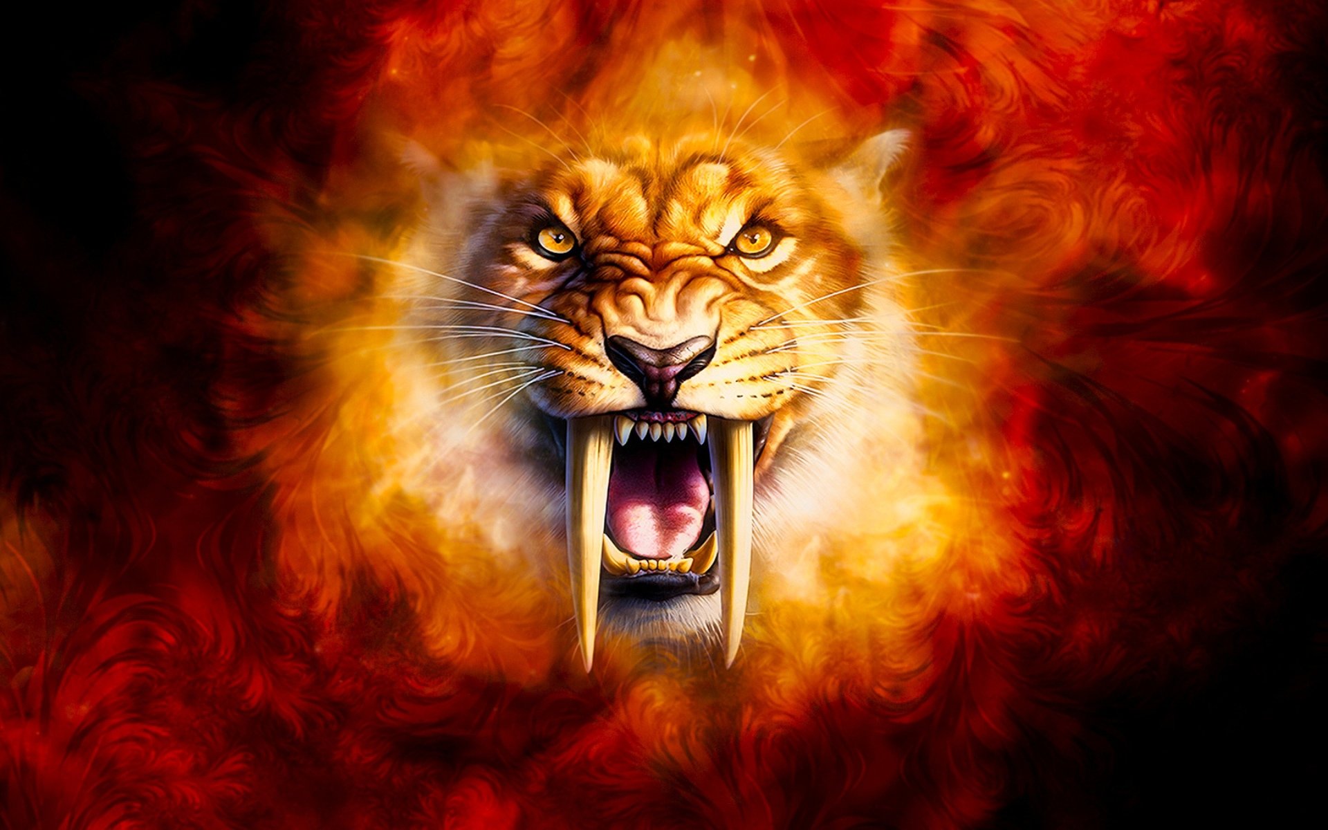 Свирепый любовь. Лион Шер. Саблезубый тигр 3d. Тигр оскал. Огненный Лев.