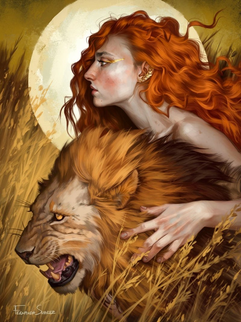 Лев с львицей обои