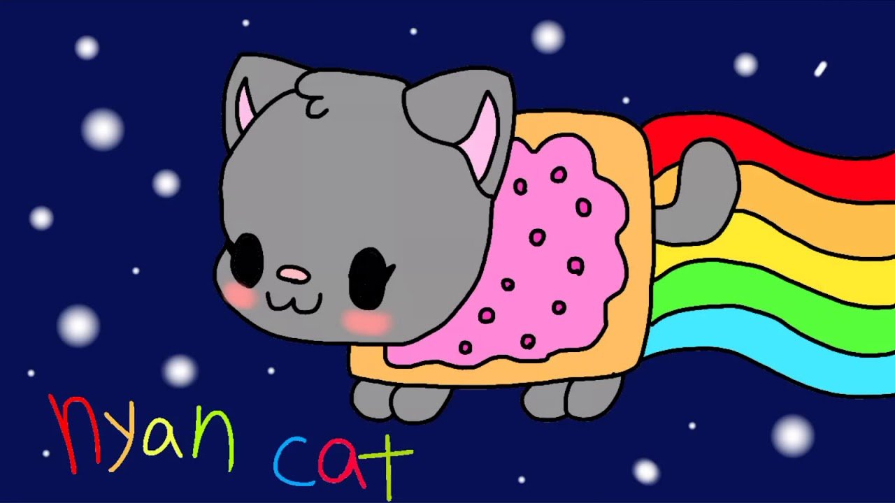 Покажи картинки кэт напа. Нян Кэт. Нян Кэт рисунок. ТЭК нян. Кот с радугой.