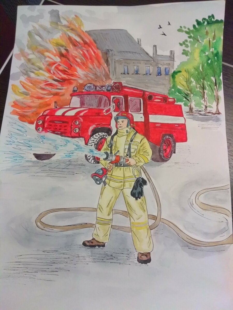 Рисунок на тему пожарная охрана. Пожарный рисунок. Пожарник рисунок. Рисунки на пожарную тематику. Рисунок ко Дню пожарника.