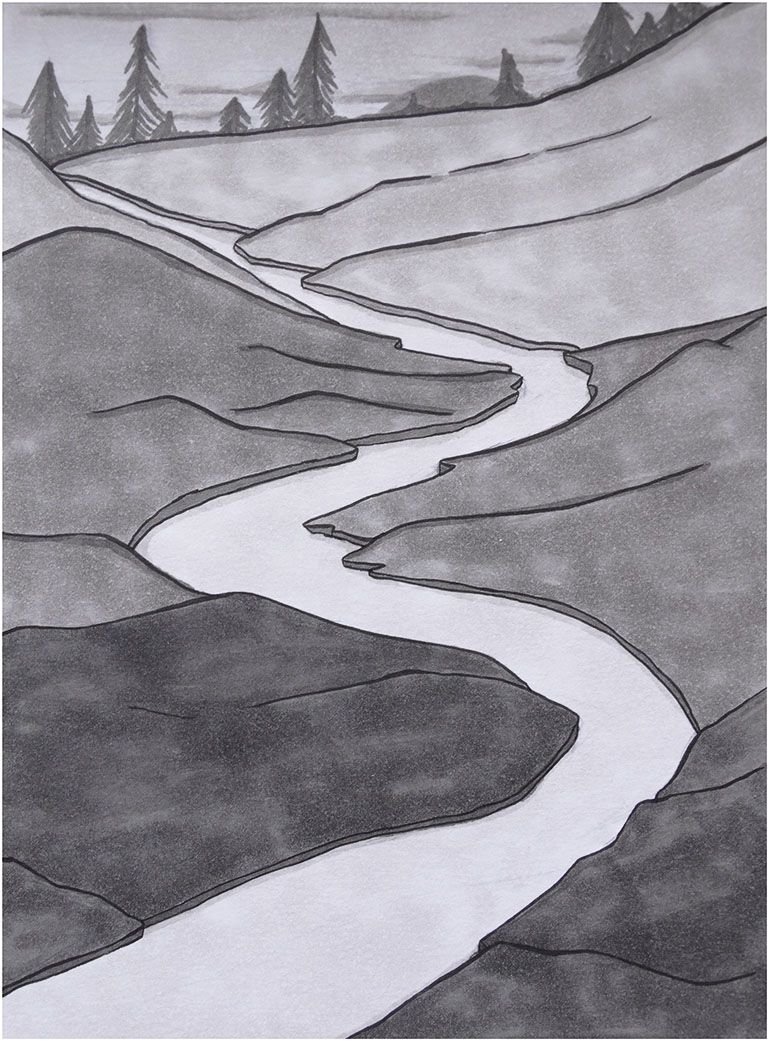 Путь реки рисунок