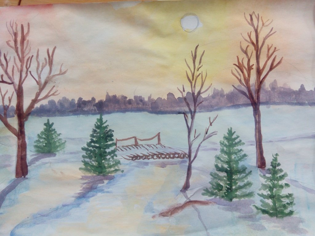 Рисунок к стихотворению зимнее. Зимний пейзаж для детей. Зима рисунок. Зимнее утро рисунок. Зимний пейзаж легкий.
