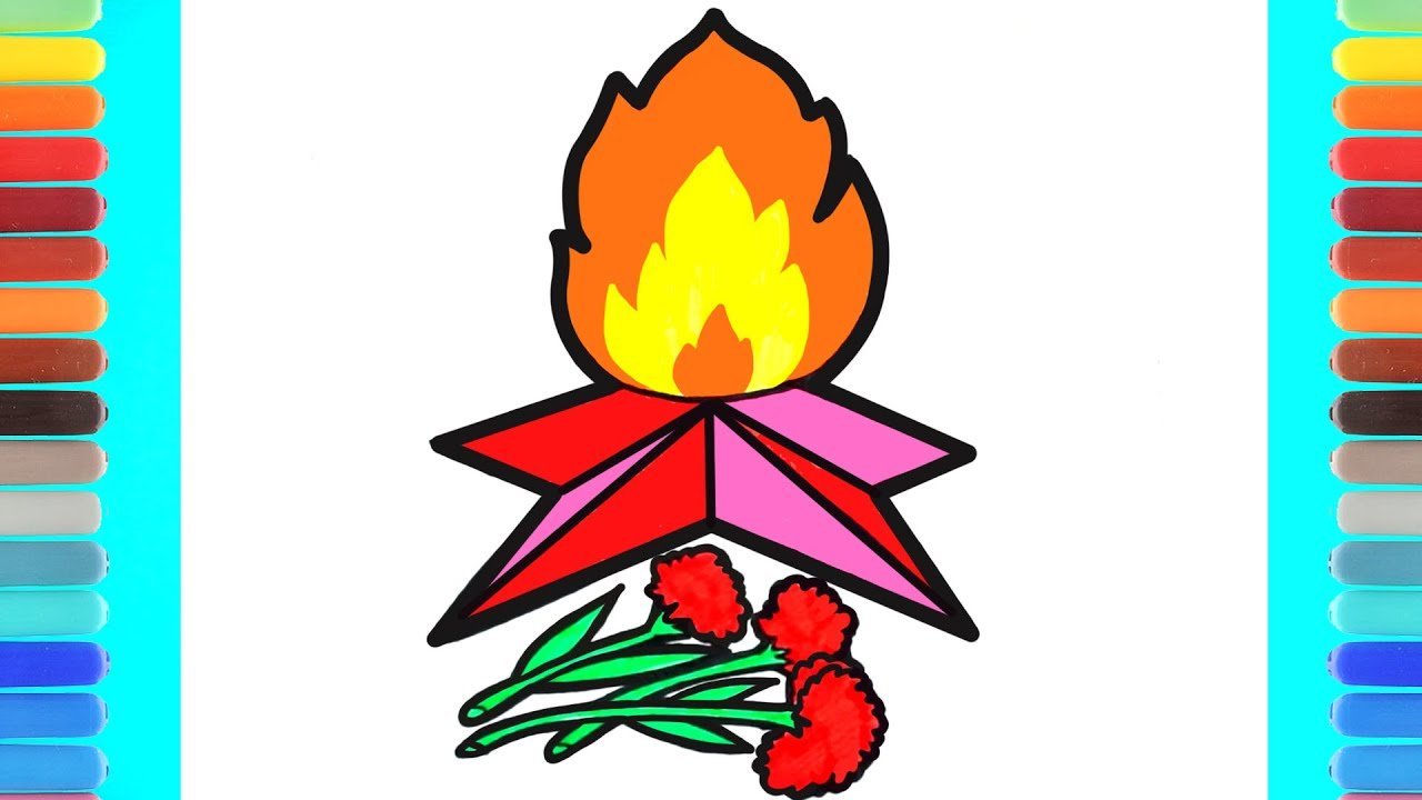 Как нарисовать вечный огонь поэтапно. Вечный огонь рисунок. Вечный огонь рисунок для детей. Рисунки вечного огня на 9 мая для детей. Вечный огонь рисунок к Дню Победы.