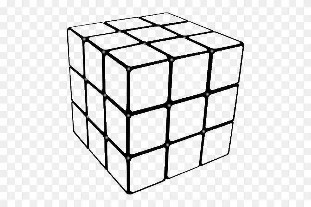 Куб скопировать. Кубик Рубика гексаэдр. Черно белый кубик Рубика. Кубик Рубика раскраска. Кубик рубик трафарет.