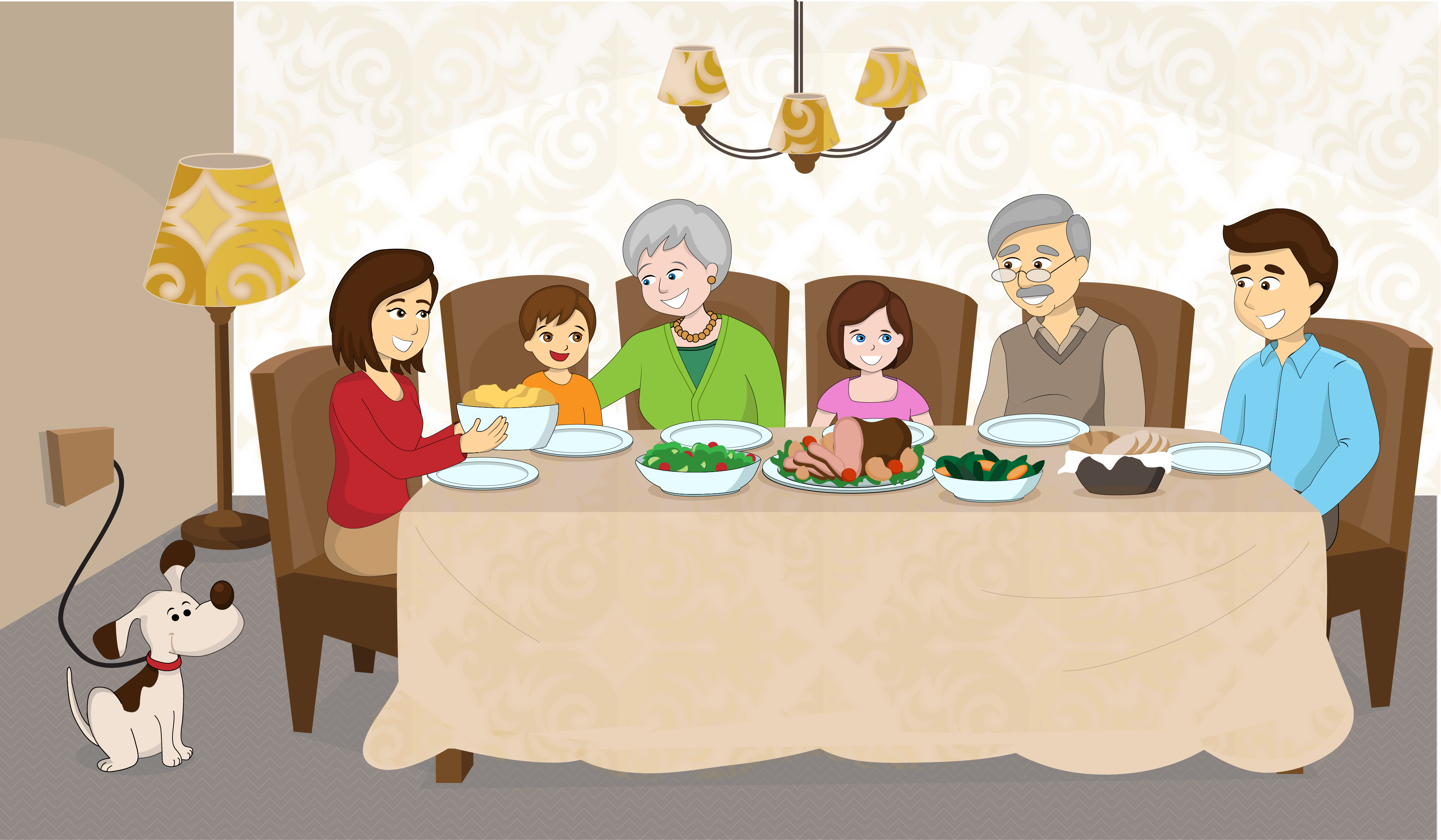 Диалог обед. Семья за столом. Семья за столом вектор. Семья за столом иллюстрация. Семейные традиции рисунок.