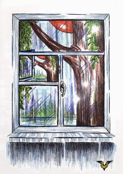 Из моего окна читать полностью. Окно рисунок. «Рисование пейзаж за окном. Вид с окна рисунок. Пейзаж в окне рисунок.