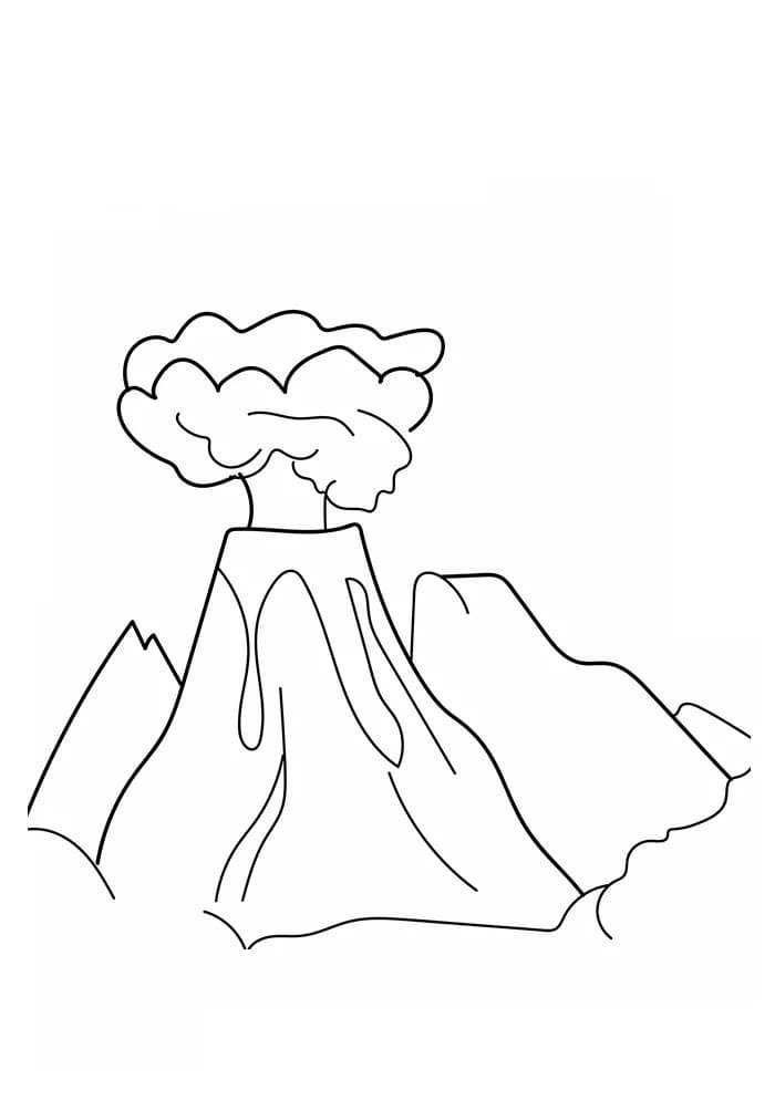 Рисунок вулкана 5 класс