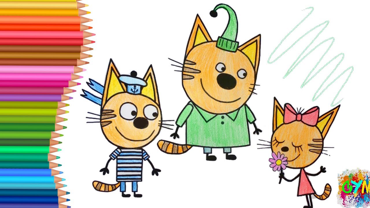 Карамелька поет. Три кота Коржик Карамелька и компот. Три кота герои Карамелька.