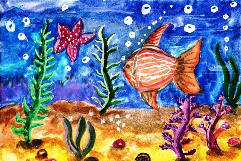 Морские обитатели 6 класс. Рисование подводный мир. Рисование Морское дно. Рисование для детей подводный мир. Подводный мир для дошкольников.
