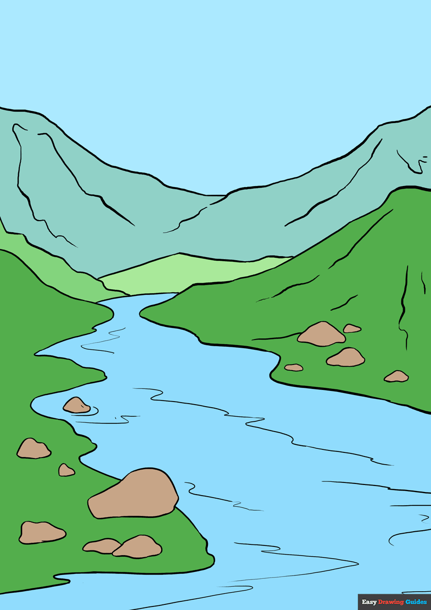 Река детская картинка