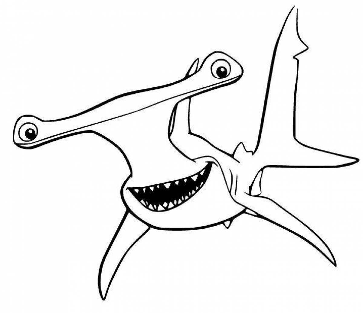 Рисунок акулы для срисовки