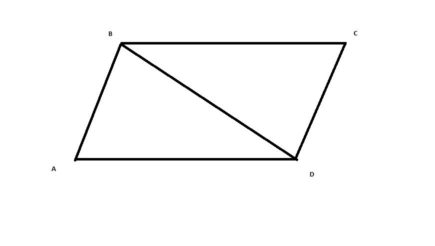 Два треугольника вне параллелограмма. Геометрические фигуры параллелограмм. Параллелограмм раскраска. Параллелограмм из треугольников. Диагонали параллелограмма.