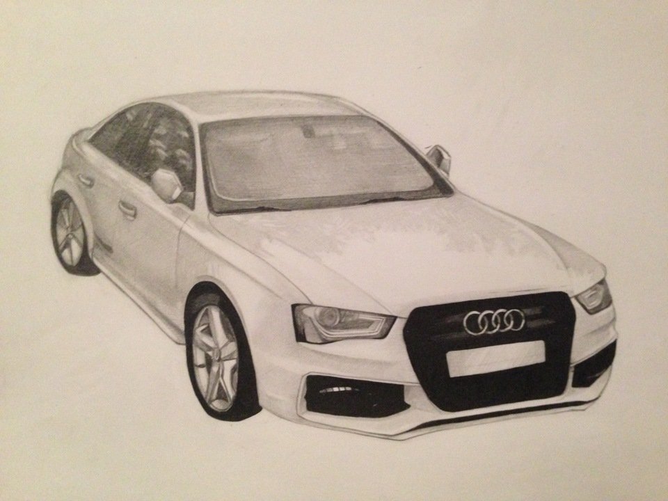 Картинка а 4 нарисована. Audi a4 Crayon. Ауди а6 карандашом. Рисунок машины Ауди а7. Машина Ауди рисование.