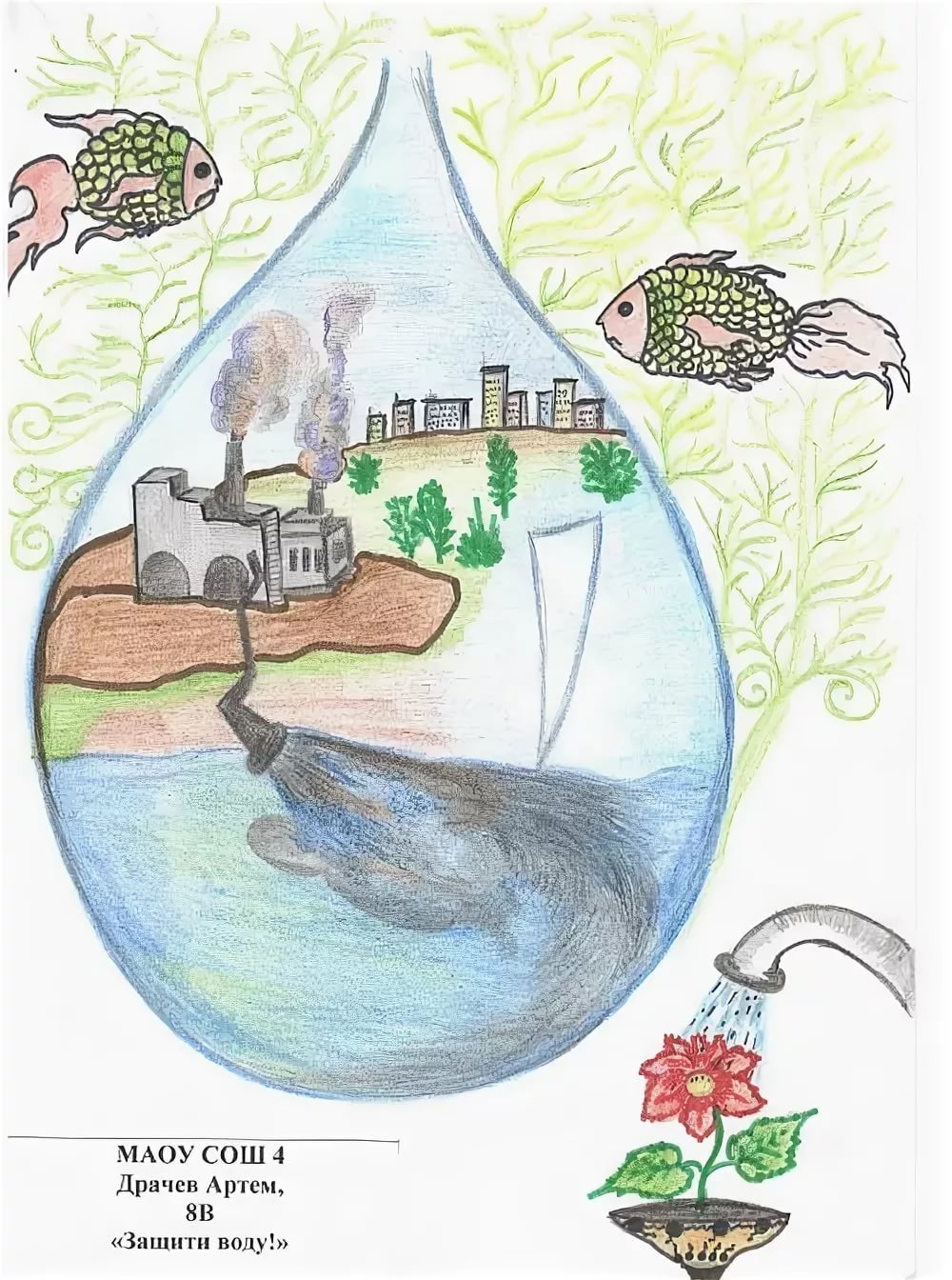 Рисунок мир воды и проблемы охраны
