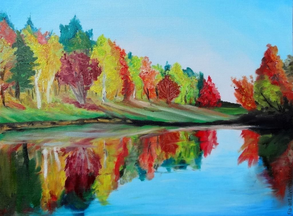 Пейзаж 6. Рисование осеннего пейзажа. Краски осени рисунок. Осенний пейзаж гуашью. Природа для рисования красками.