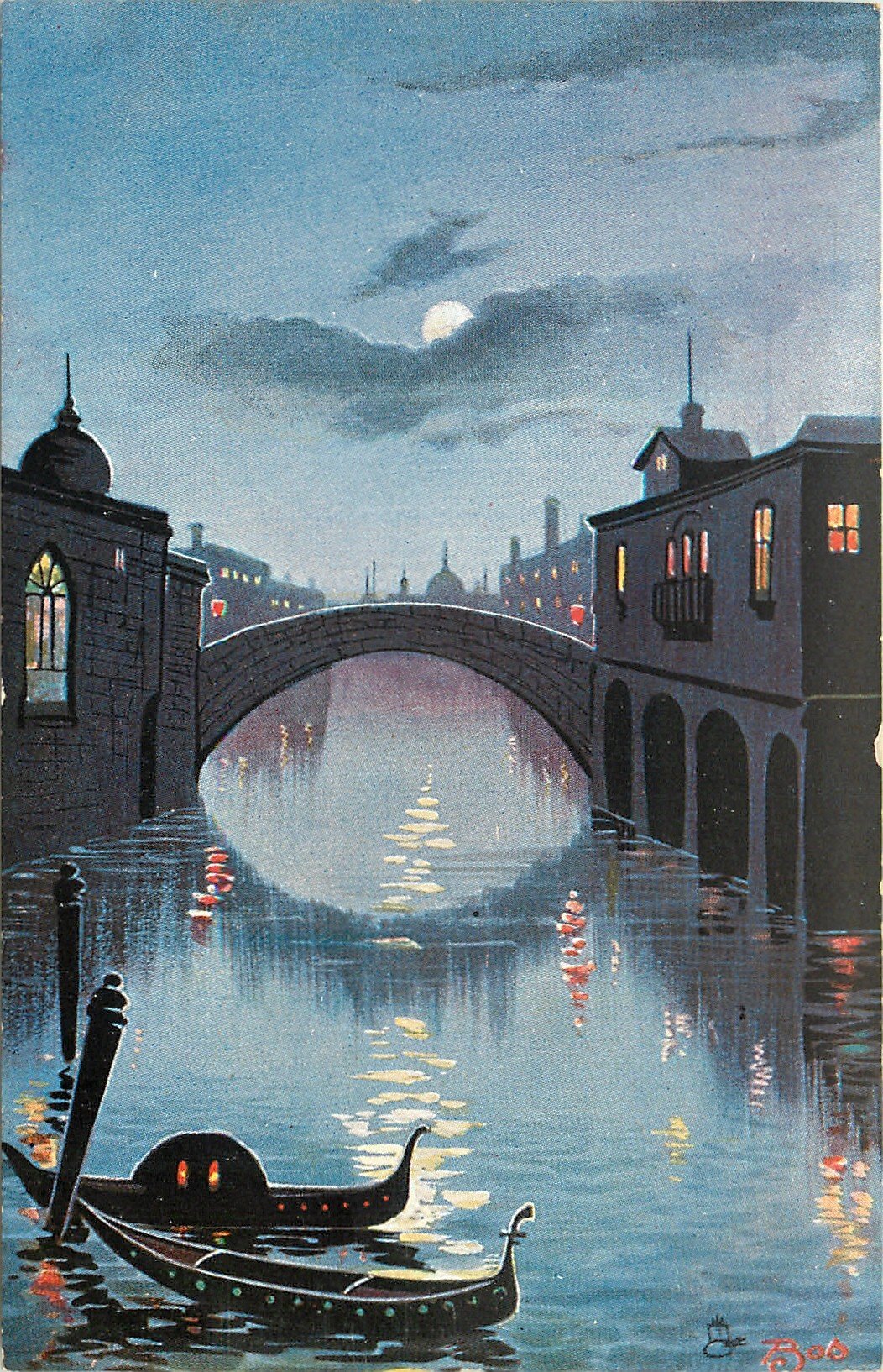 Романсы баркаролы. Венецианская ночь Глинка. Ночная Венеция в живописи. Венеция ночью живопись. Венеция гондолы живопись.