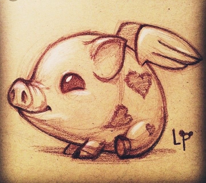 Свинка для срисовки. Милые рисунки карандашом. Милые рисуночки легкие Свинка. Свинья рисунок. Рисунки для срисовки милые животные.