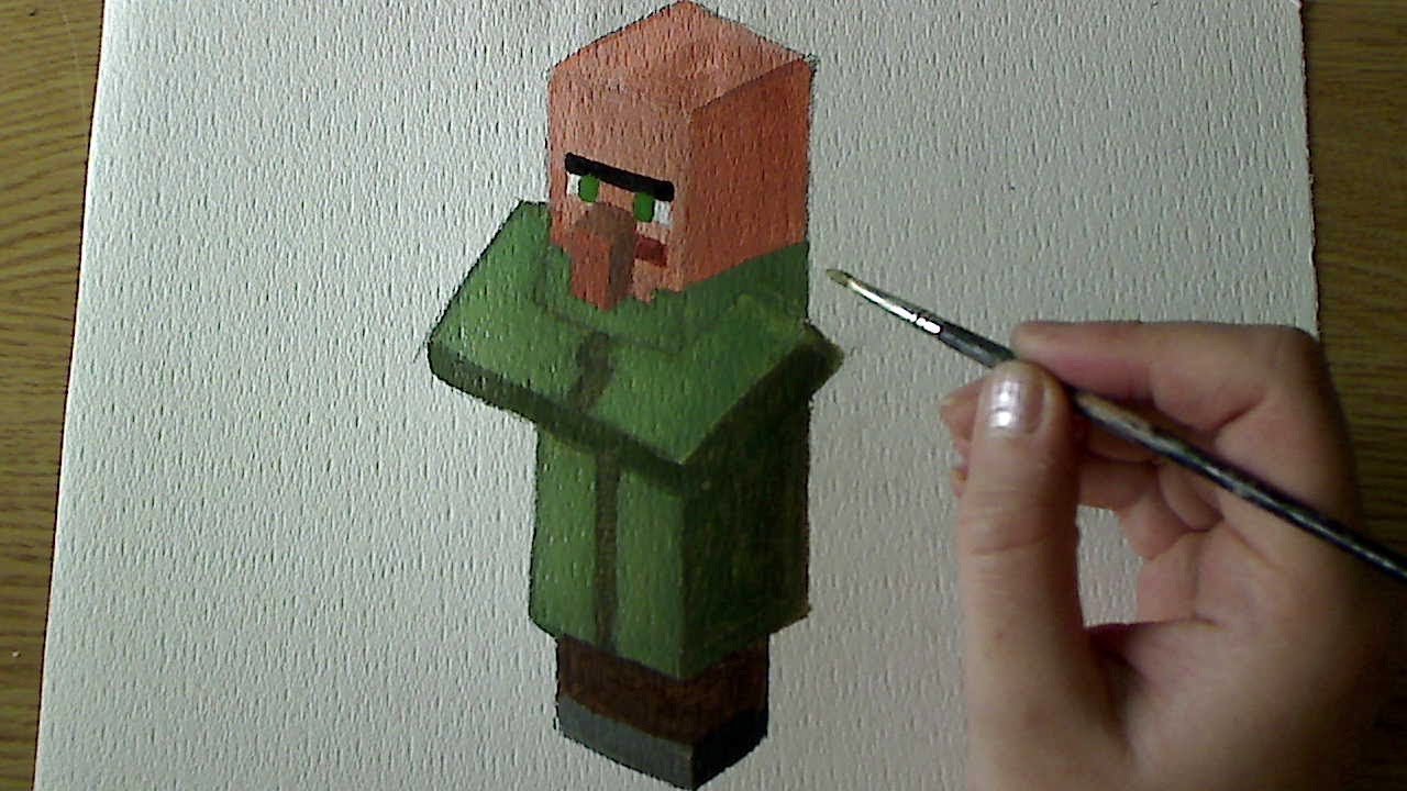Видео майнкрафт рисуют. Житель из МАЙНКРАФТА. Minecraft рисунки. Майнкрафт для рисования. Рисунки по майнкрафту.