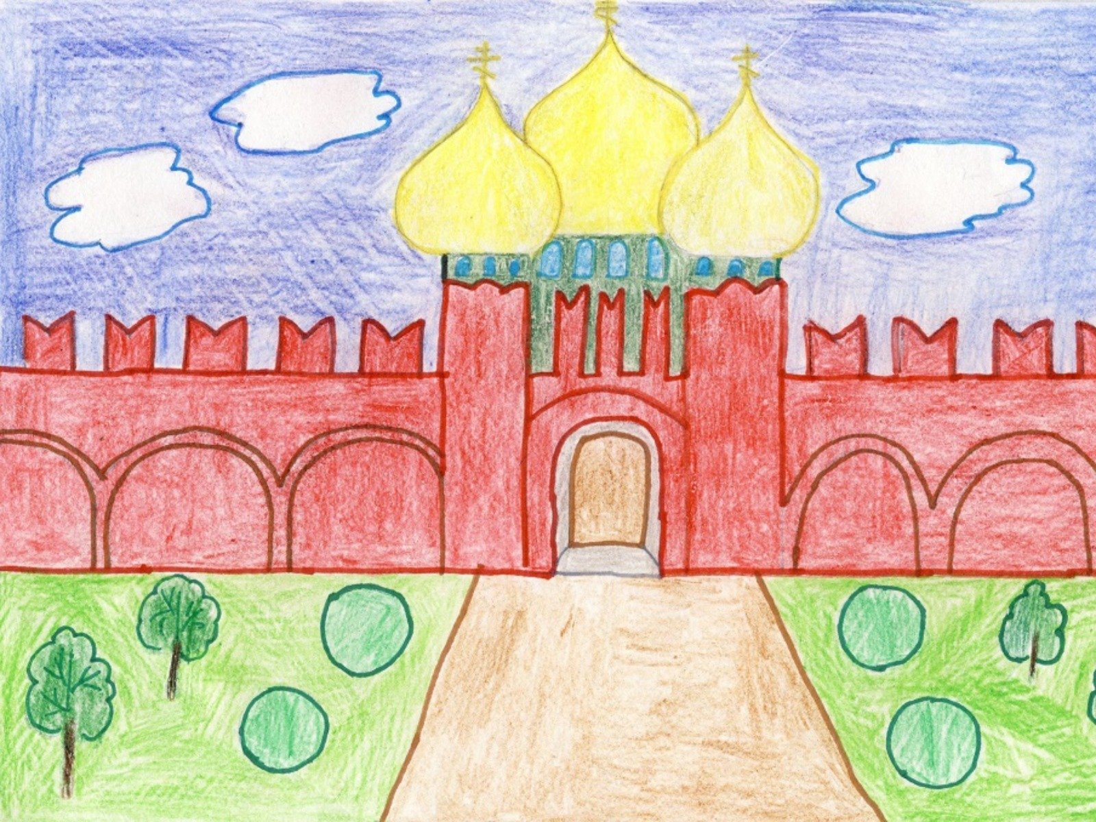 Рисунок города иваново. Тульский Кремль для детей. Тульский Кремль детский рисунок. Кремль детский рисунок. Тульский Кремль рисунок в школу.