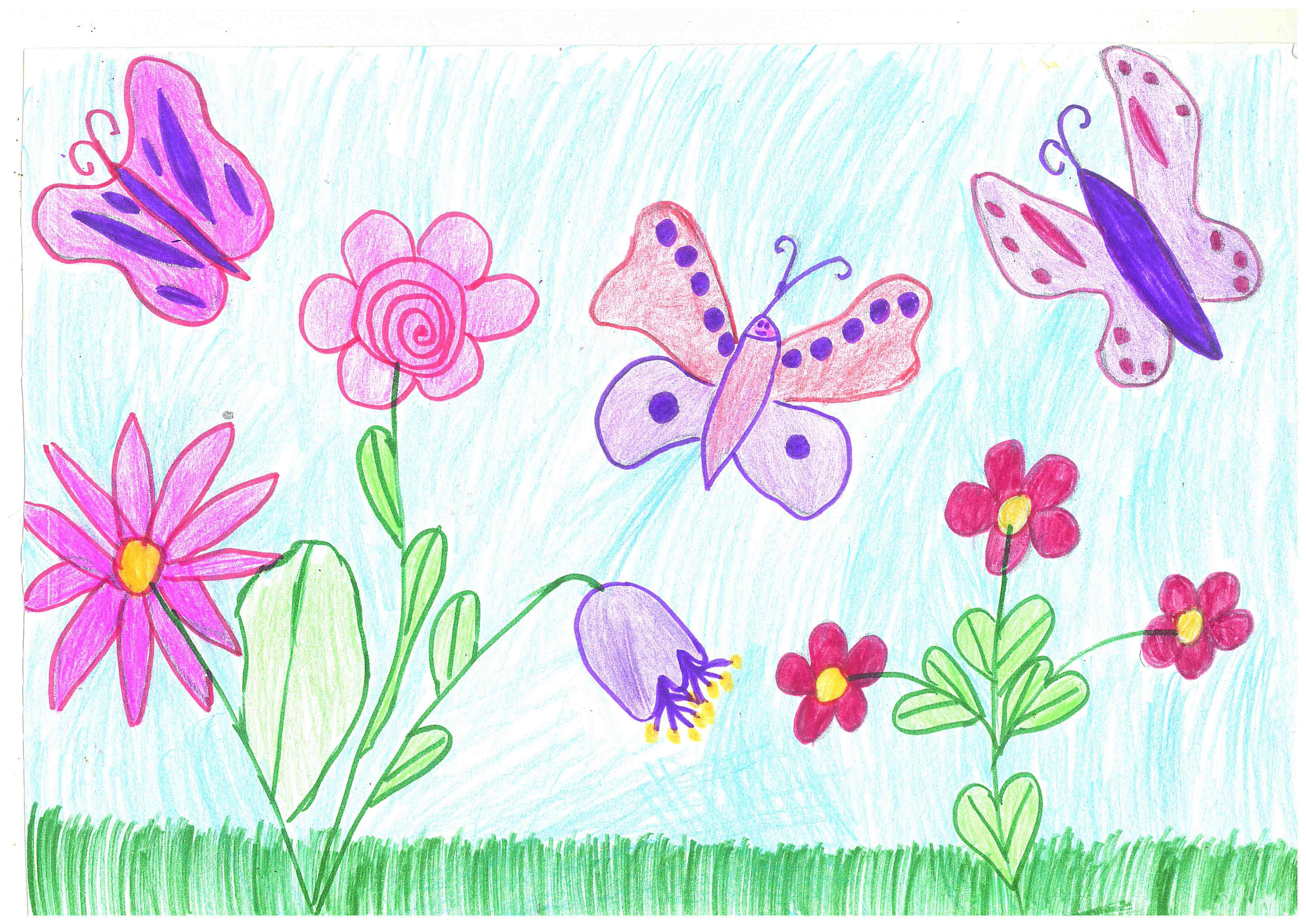Нарисовать рисунок на лугу. Рисование в детском саду на тему лето. Рисование с детьми лето. Красивые детские рисунки. Летние рисунки.