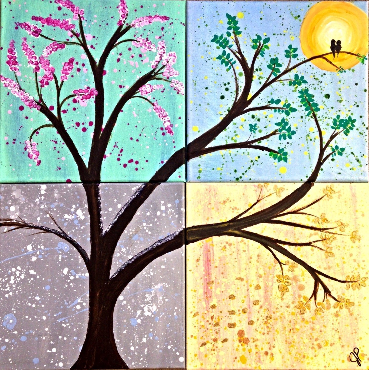 Картины 4 лет. Дерево сезонов. Рисование Весеннее дерево. Рисование времена года. Рисунок на тему времена года.