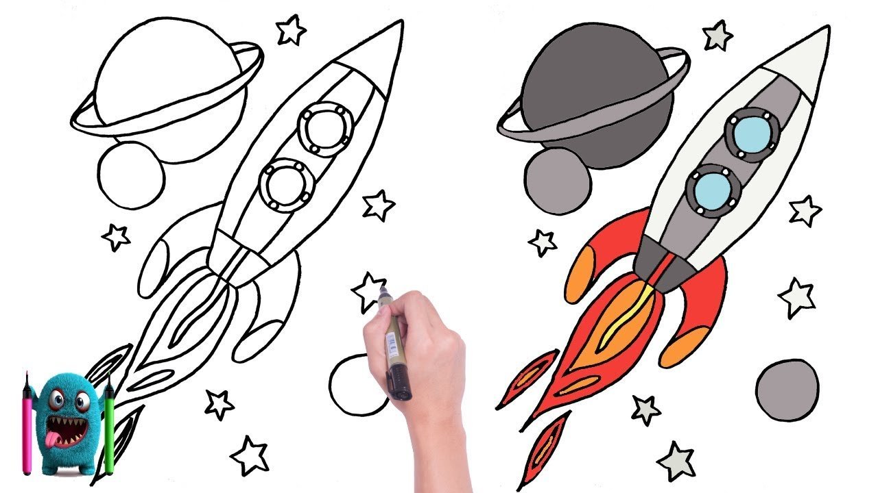 Ракета поэтапно для детей. Ракета рисунок. Космическая ракета рисунок карандашом. Ракета в космосе рисунок. Ракета рисунок для детей карандашом.
