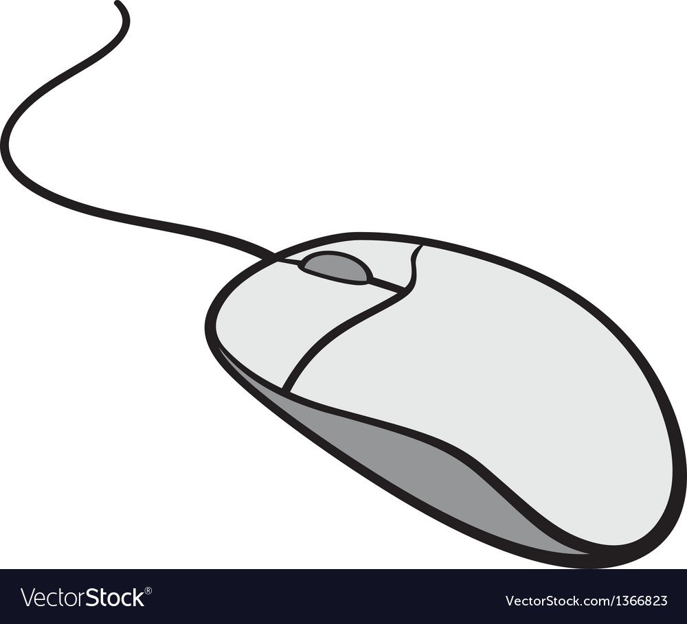 Компьютерная мышка спереди вектор