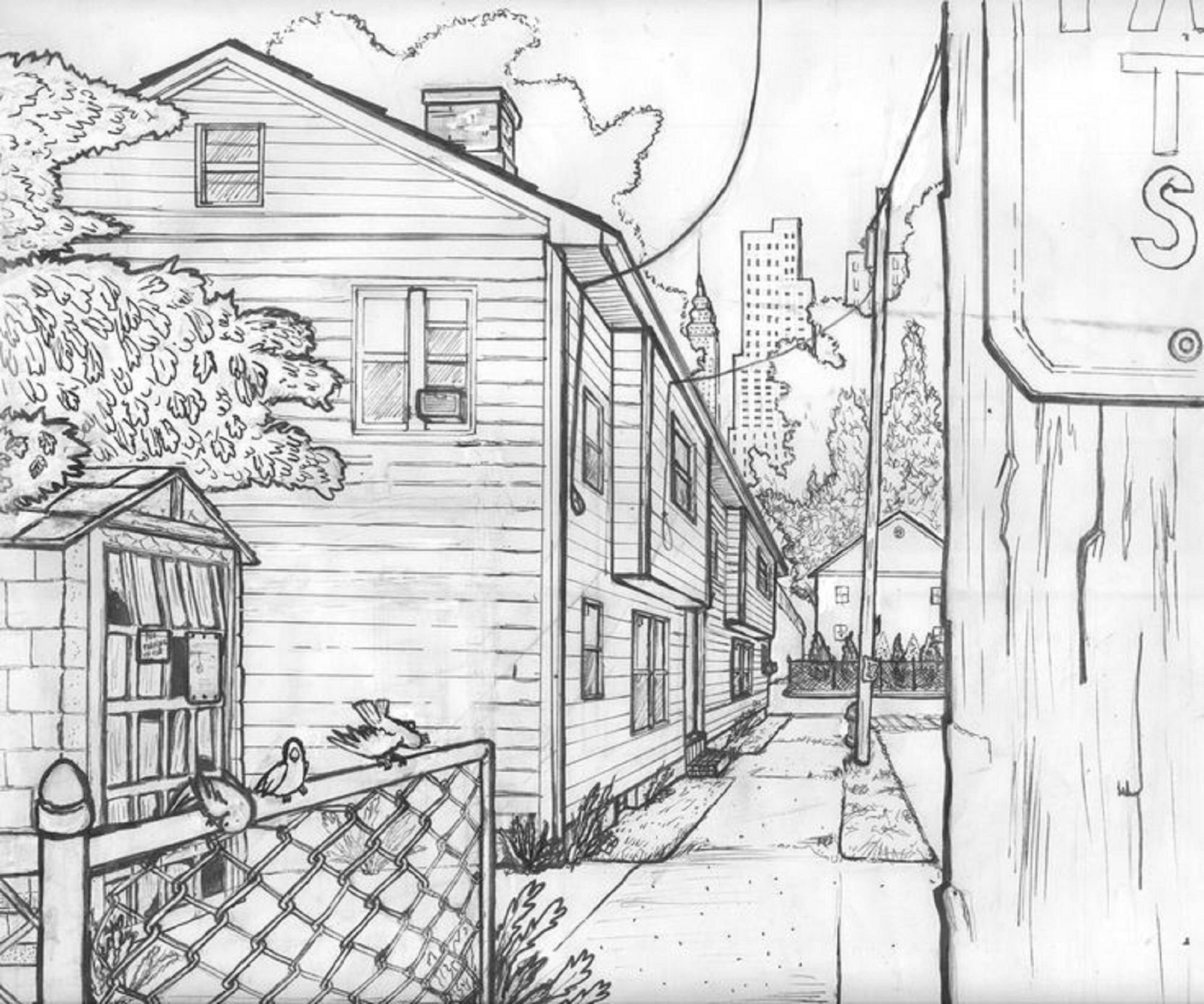 Нарисовать рисунок улицы. Городской пейзаж карандашом. Зарисовки домов. Зарисовка улицы в перспективе. Перспектива рисунок.