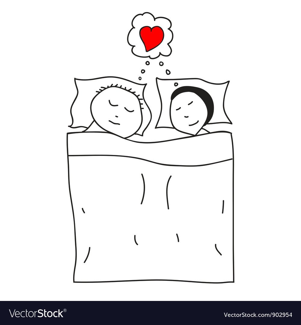 Спать вместе без. Спят в обнимку рисунок. Рисунок пары в кровати. Человечек в кровати рисунок. Пара обнимается в кровати рисунок.
