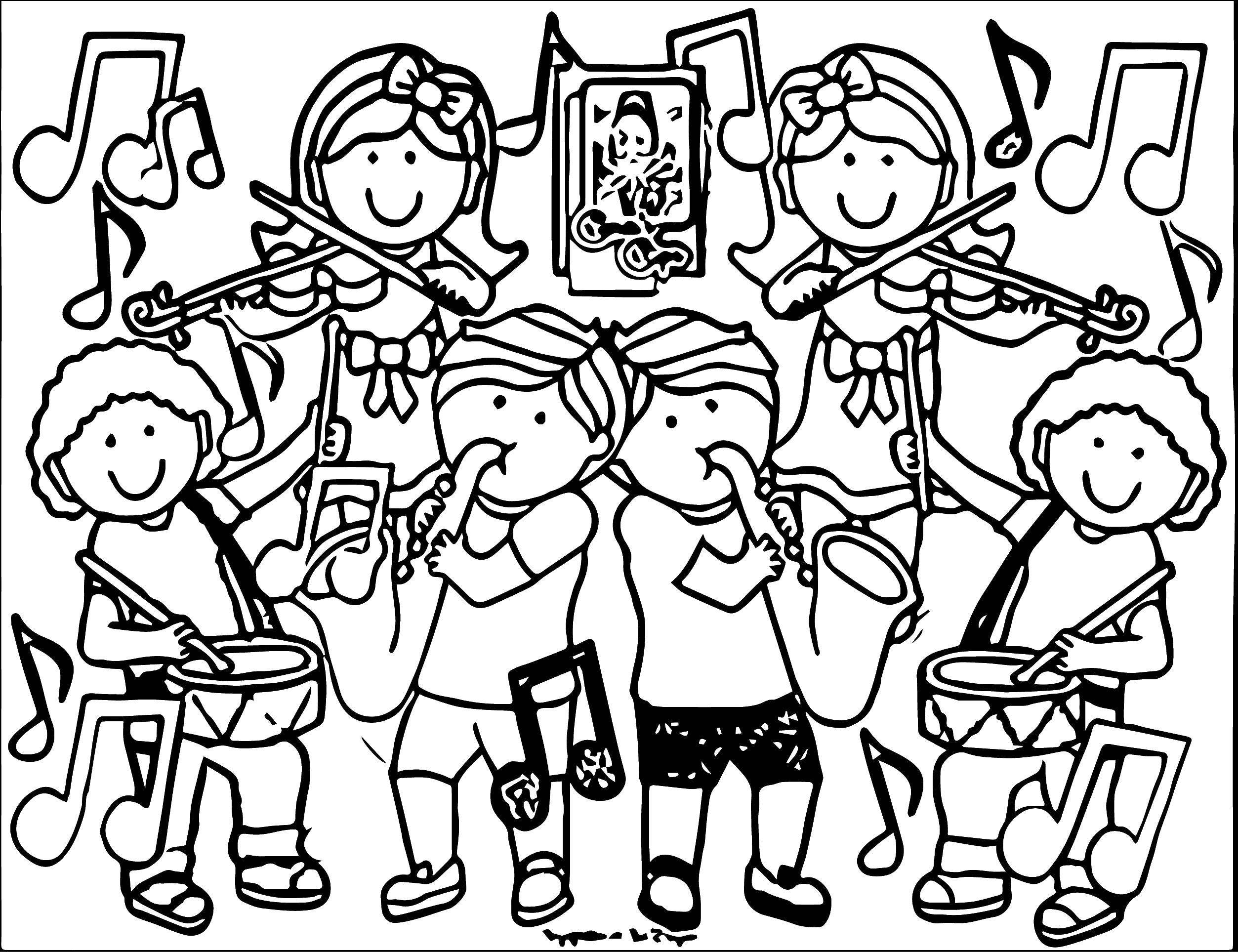 Найди веселую музыку. Раскраска игра на музыкальных инструментах. Музыкальные раскраски для детей. Оркестр раскраска для детей. Музыкальная школа раскраска.
