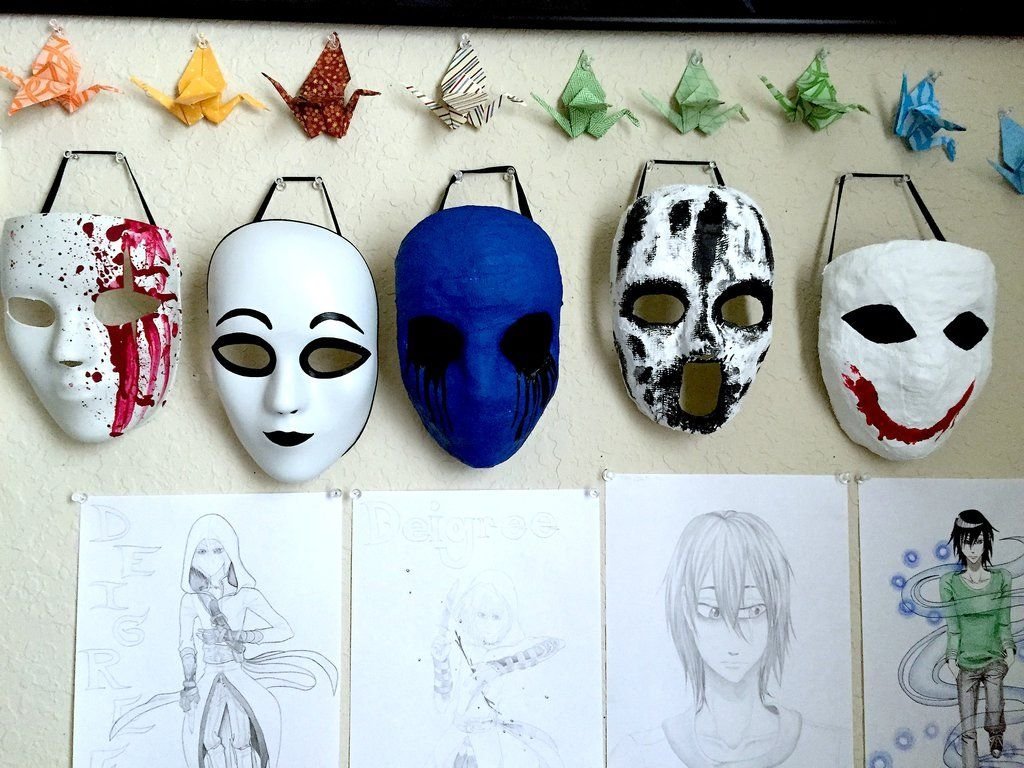 Красиво раскрасить маску. Крипипаста персонажи в масках. Маски крипипаста. Тим маски. Оригинальные маски.