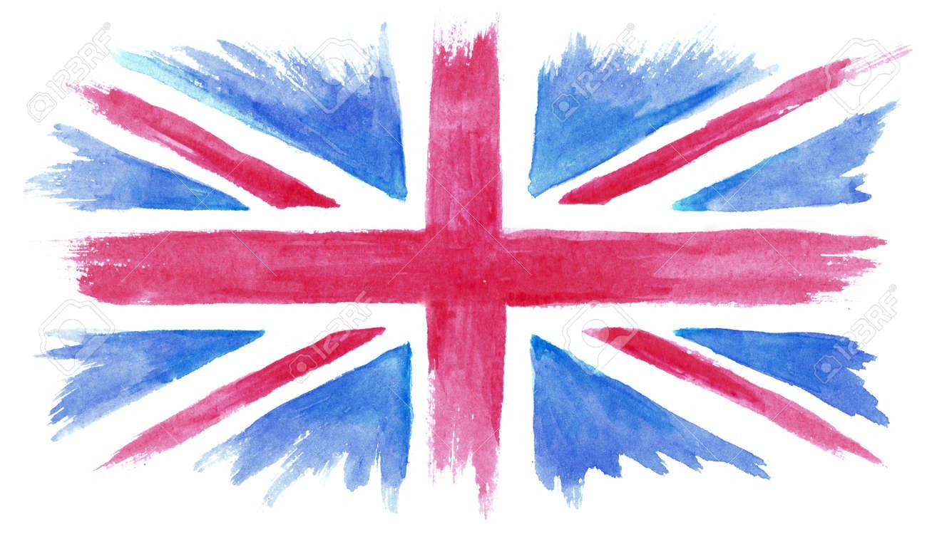Раскраска - Карта Англии и флаг
