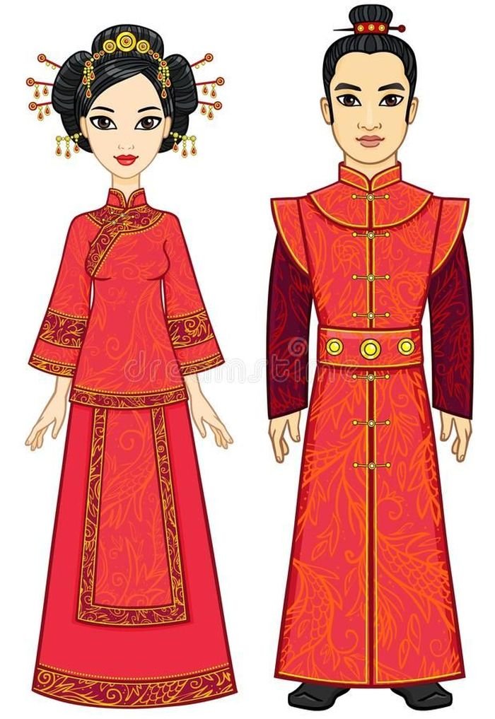 Стоковые иллюстрации по запросу Korean national costume
